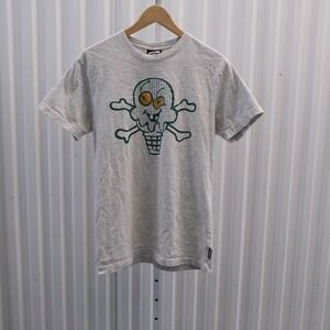 Icecream BBC T-Shirt Men's Small Gray Ice Cream Cones and Bones Streetwear